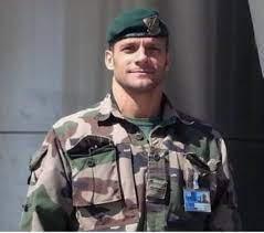 Christophe Valeau en uniforme commando marine